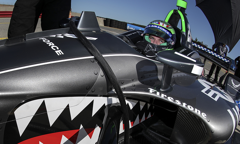 Conor Daly in the U.S. Air Force Indy car