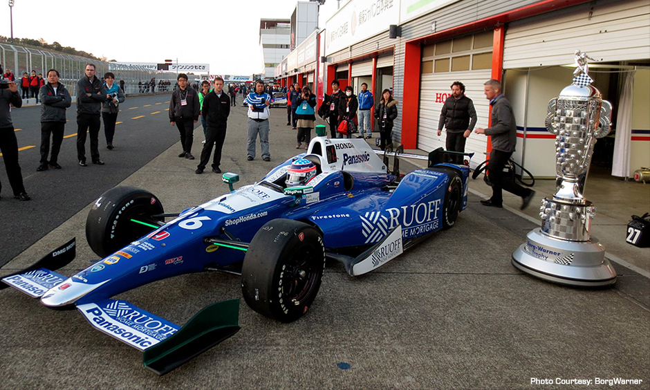 Sato Borg Warner Trophy Center Of Attention On Honda Thanks Day In Japan