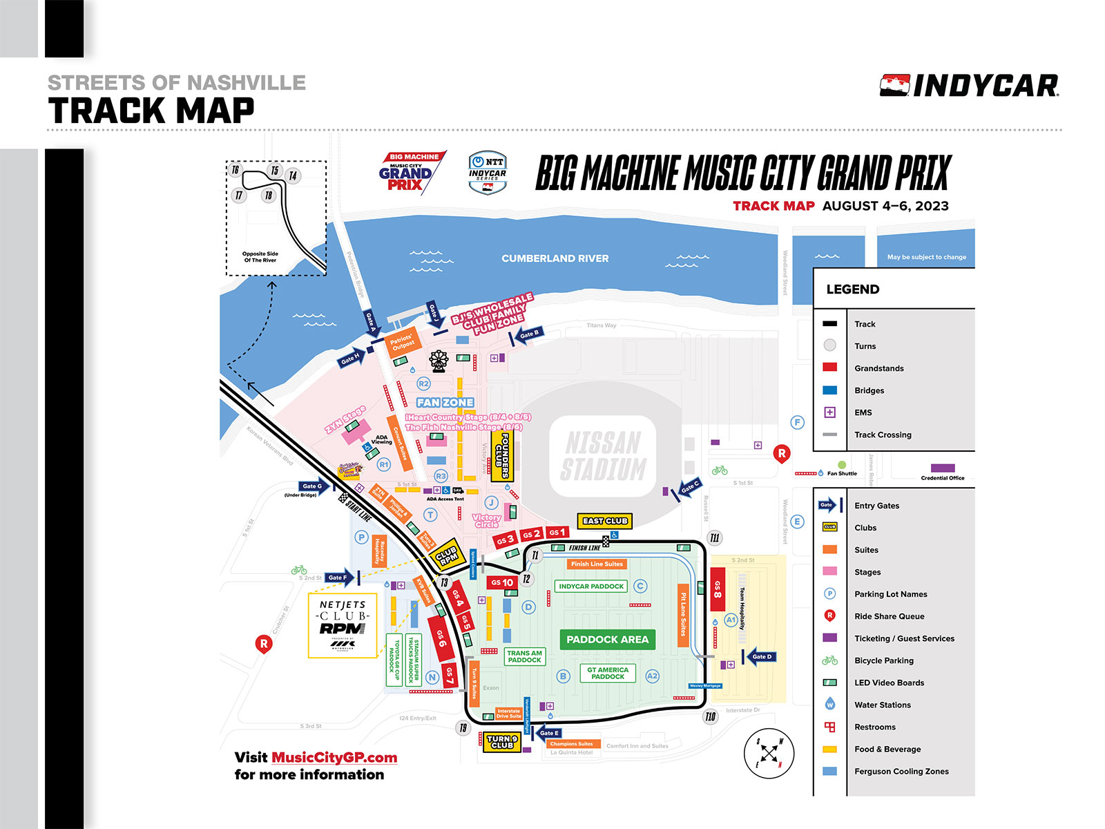 Has the city made any announcements about road closures around the IndyCar race? : nashville